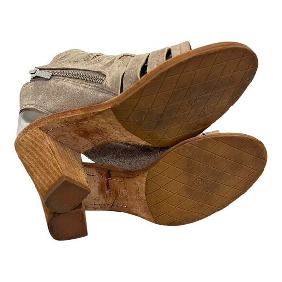 Donald J Pliner Womens Size 7 Kasia Metallic Open Toe Cutout Heel Booties - Picture 7 of 8